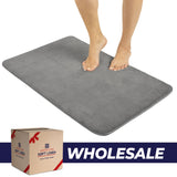 American Soft Linen Fluffy Foamed Bath Rug, 21x32 inches Bath Rugs for Bathroom, 100% Polyester Upper Fluffy Surface and Grip Enhanced Base - 18 Set Case Pack