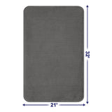American Soft Linen Fluffy Foamed Bath Rug, 21x32 inches Bath Rugs for Bathroom, 100% Polyester Upper Fluffy Surface and Grip Enhanced Base - 18 Set Case Pack