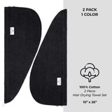 American Soft Linen 100% Cotton Hair Drying Towels for Women, 2 Pack Head Towel Cap - 75 Set Case Pack