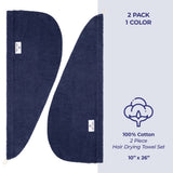 American Soft Linen 100% Cotton Hair Drying Towels for Women, 2 Pack Head Towel Cap - 75 Set Case Pack