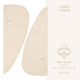 American Soft Linen 100% Cotton Hair Drying Towels for Women, 2 Pack Head Towel Cap - 75 Set Case Pack