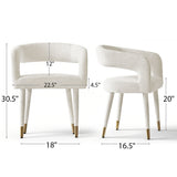 Anna Modern Upholstered Dining Chairs with Arm (Set of 4)