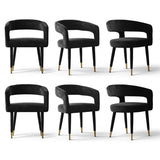 Anna Modern Upholstered Dining Chairs with Arm (Set of 6)