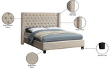 Ashton Contemporary Wing Bed with Elegant Tufted Design and Chrome Nailheads for Luxurious Comfort