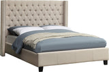 Ashton Contemporary Wing Bed with Elegant Tufted Design and Chrome Nailheads for Luxurious Comfort