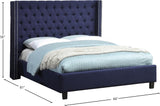 Ashton Contemporary Wing Bed with Elegant Tufted Design and Chrome Nailheads for Luxurious Comfort