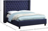 Ashton Contemporary Wing Bed with Elegant Tufted Design and Chrome Nailheads for Luxurious Comfort