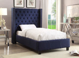 Ashton Contemporary Wing Bed with Elegant Tufted Design and Chrome Nailheads for Luxurious Comfort