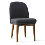 Athena Linen Upholstered Solid Wood Dining Chairs (Set of 4)