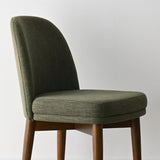 Athena Linen Upholstered Solid Wood Dining Chairs (Set of 2)