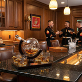 Marine Decanter Set With Four 3 oz Shot Glasses 1000ml