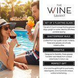 Floating Wine Glasses for Pool - Set of 2-18 OZ (Burnt Orange)