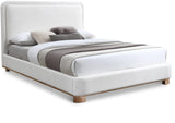Nolita Linen Textured Bed - Luxurious Soft Fabric with Solid Wood Base for Elegant Bedroom Upgrade