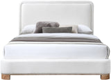 Nolita Linen Textured Bed - Luxurious Soft Fabric with Solid Wood Base for Elegant Bedroom Upgrade