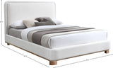 Nolita Linen Textured Bed - Luxurious Soft Fabric with Solid Wood Base for Elegant Bedroom Upgrade