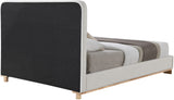 Nolita Linen Textured Bed - Luxurious Soft Fabric with Solid Wood Base for Elegant Bedroom Upgrade