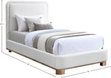 Nolita Linen Textured Bed - Luxurious Soft Fabric with Solid Wood Base for Elegant Bedroom Upgrade