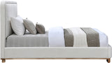 Nolita Linen Textured Bed - Luxurious Soft Fabric with Solid Wood Base for Elegant Bedroom Upgrade