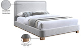 Nolita Linen Textured Bed - Luxurious Soft Fabric with Solid Wood Base for Elegant Bedroom Upgrade