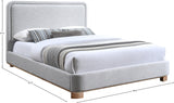 Nolita Linen Textured Bed - Luxurious Soft Fabric with Solid Wood Base for Elegant Bedroom Upgrade
