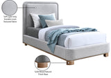 Nolita Linen Textured Bed - Luxurious Soft Fabric with Solid Wood Base for Elegant Bedroom Upgrade