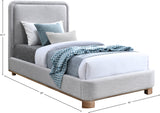 Nolita Linen Textured Bed - Luxurious Soft Fabric with Solid Wood Base for Elegant Bedroom Upgrade