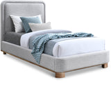 Nolita Linen Textured Bed - Luxurious Soft Fabric with Solid Wood Base for Elegant Bedroom Upgrade