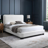 Nolita Bed - Luxurious Linen Textured Fabric Design with Solid Wood Base for a Stylish Bedroom Upgrade
