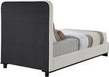 Nolita Bed - Luxurious Linen Textured Fabric Design with Solid Wood Base for a Stylish Bedroom Upgrade