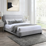 Nolita Bed - Luxurious Linen Textured Fabric Design with Solid Wood Base for a Stylish Bedroom Upgrade