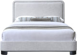 Nolita Bed - Luxurious Linen Textured Fabric Design with Solid Wood Base for a Stylish Bedroom Upgrade