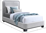 Nolita Bed - Luxurious Linen Textured Fabric Design with Solid Wood Base for a Stylish Bedroom Upgrade