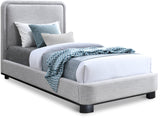Nolita Bed - Luxurious Linen Textured Fabric Design with Solid Wood Base for a Stylish Bedroom Upgrade