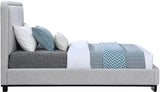 Nolita Bed - Luxurious Linen Textured Fabric Design with Solid Wood Base for a Stylish Bedroom Upgrade