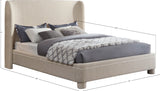Penny King Bed - Elegant Upholstered Design with Curved Headboard for Luxurious Bedroom Makeover