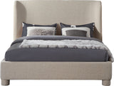 Penny King Bed - Elegant Upholstered Design with Curved Headboard for Luxurious Bedroom Makeover