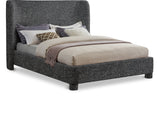 Penny Polyester Fabric Queen Bed - Elegant Curved Headboard for a Luxurious Bedroom Upgrade