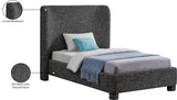 Penny Twin Bed - Elegant Upholstered Bed with Curved Headboard for Stylish Bedroom Decor Upgrade