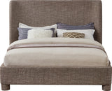 Penny Full Bed - Luxurious Upholstered Bed with Curved Headboard for Elegant Bedroom Decor Upgrade
