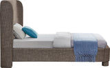 Penny Twin Bed - Elegant Upholstered Bed with Curved Headboard for Stylish Bedroom Decor Upgrade