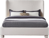 Penny King Bed - Elegant Upholstered Design with Curved Headboard for Luxurious Bedroom Makeover
