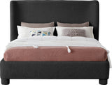 Penny Full Bed - Luxurious Upholstered Bed with Curved Headboard for Elegant Bedroom Decor Upgrade