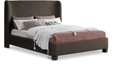 Penny King Bed - Elegant Upholstered Design with Curved Headboard for Luxurious Bedroom Makeover