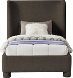 Penny Twin Bed - Elegant Upholstered Bed with Curved Headboard for Stylish Bedroom Decor Upgrade