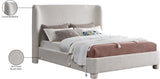 Penny Full Bed - Luxurious Upholstered Bed with Curved Headboard for Elegant Bedroom Decor Upgrade