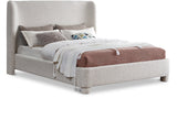 Penny Full Bed - Luxurious Upholstered Bed with Curved Headboard for Elegant Bedroom Decor Upgrade
