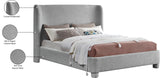 Penny Full Bed - Luxurious Upholstered Bed with Curved Headboard for Elegant Bedroom Decor Upgrade