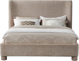 Penny Full Bed - Luxurious Upholstered Bed with Curved Headboard for Elegant Bedroom Decor Upgrade