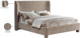 Penny King Bed - Elegant Upholstered Design with Curved Headboard for Luxurious Bedroom Makeover