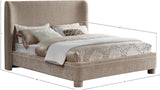 Penny King Bed - Elegant Upholstered Design with Curved Headboard for Luxurious Bedroom Makeover